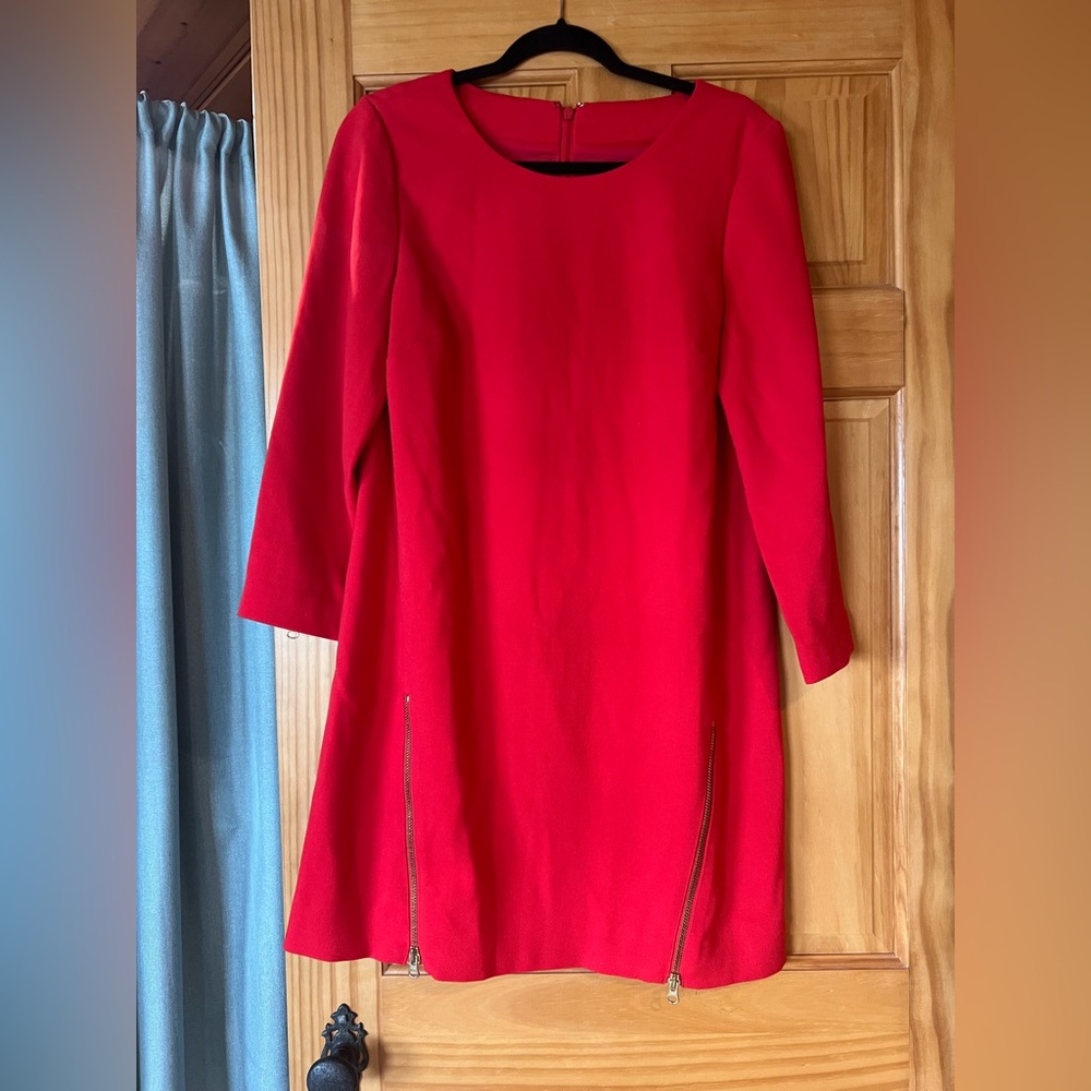 J. Crew Sheath Dress  with Zipper Accents